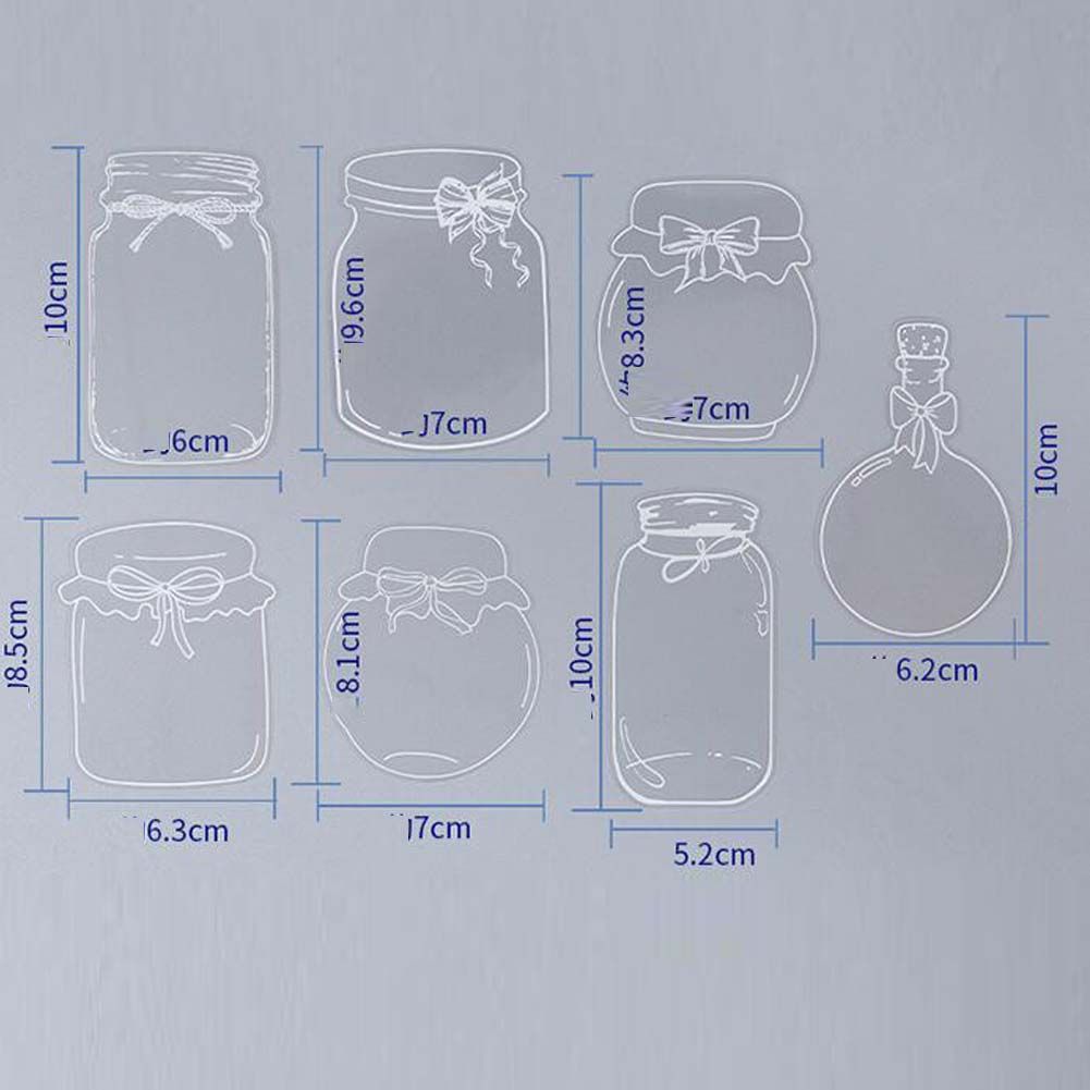 28 Pcs PET Transparent Bottle Jam Jar Sticker Scrapbooking Supplies Sticker DIY Journal Scrapbook Background Paper