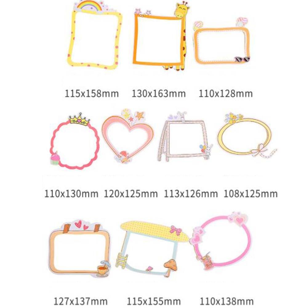 10 Pcs Cute Baby Growth Record Album Sticker Paper Picture Frame Stickers for DIY Journal Scrapbooking Supplies