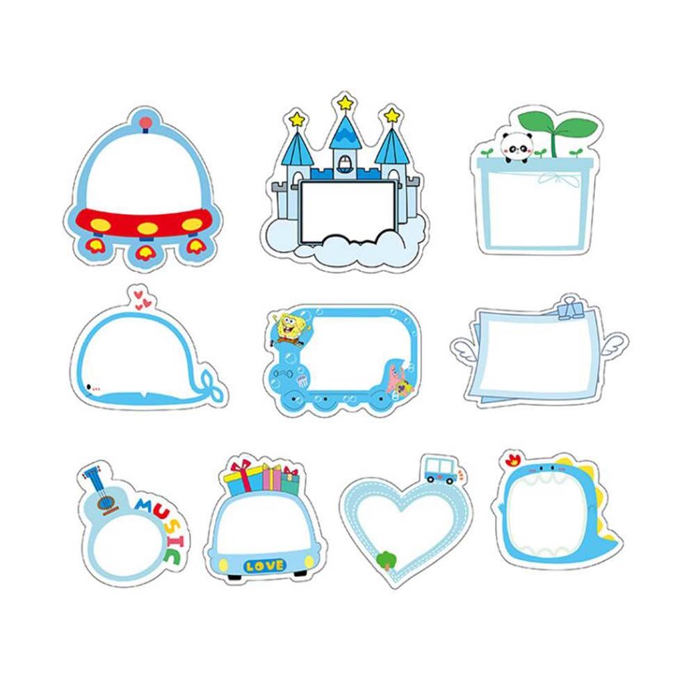 10 Pcs Blue Paper Picture Frame Stickers Baby Growth Record Album Sticker for DIY Journal Scrapbooking Supplies
