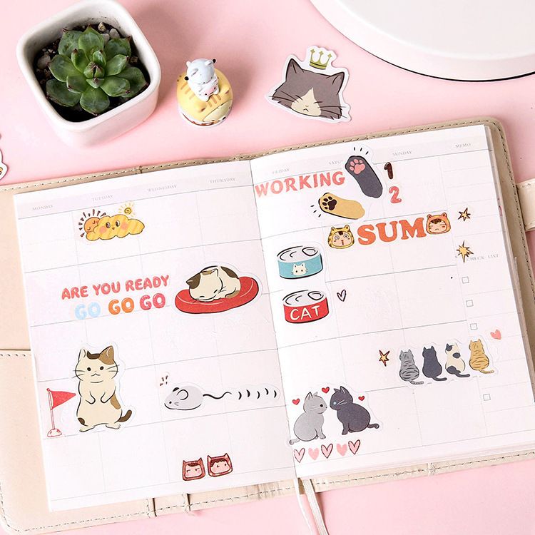 45 Pieces DIY Decorative Stickers Lu Mao Diary Diary Album Items Self-Adhesive