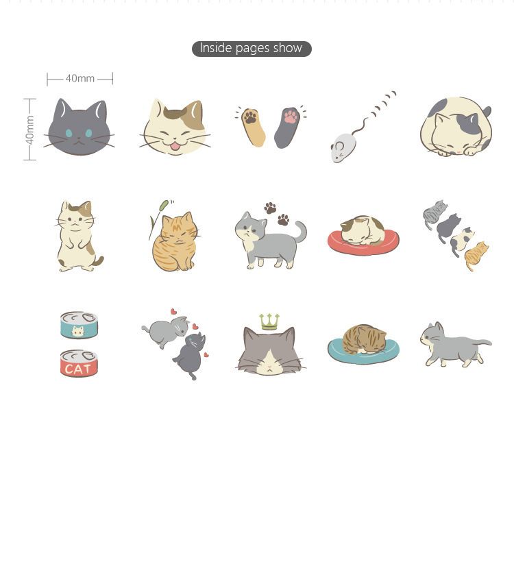 45 Pieces DIY Decorative Stickers Lu Mao Diary Diary Album Items Self-Adhesive