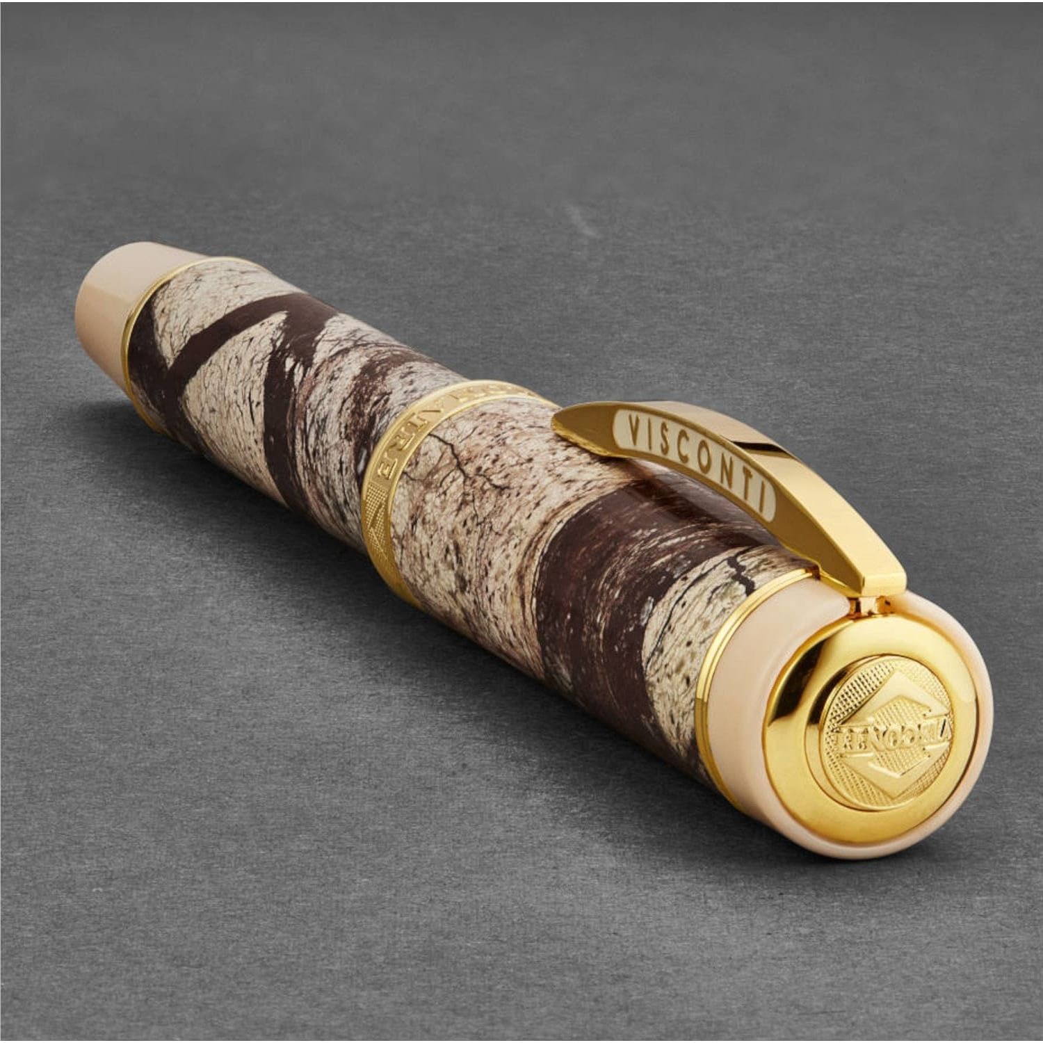 Visconti 685RL02 'Millionaire' Rain Forest Brown Marble Rollerball Pen