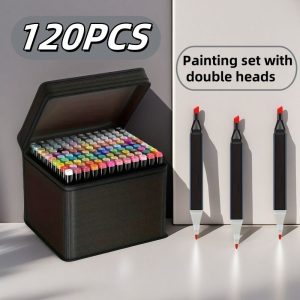 120 color set Touch double head Alcohol oil pen/ double head brush for permanent drawing, suitable for artists, adults, painting, handicrafts, gifts